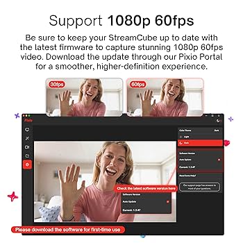 Pixio StreamCube Webカメラ Amazon.com: Pixio StreamCube Webcam Professional 1440p WQHD